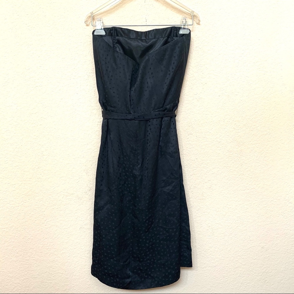 White House Black Market Black Silk Polka Dot Sz 6 - Picture 10 of 11